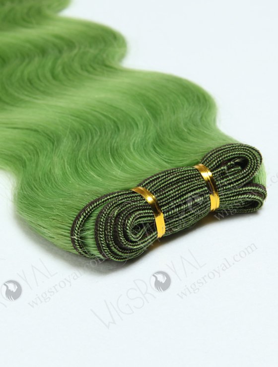 Green Color Body Wave Virgin Brazilian Hair Extension WR-MW-059-16397