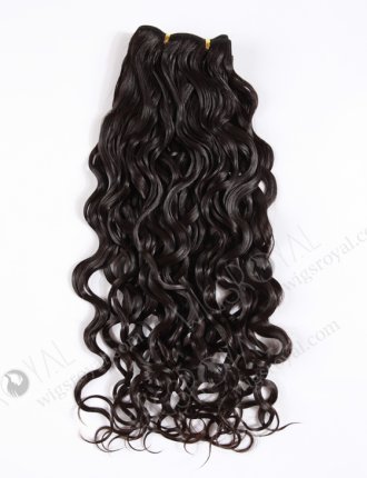 Very Wavy 25mm Natural Black Indian Virgin Hair Weave WR-MW-046