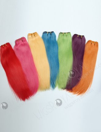 Straight Orange Color Hair Extension WR-MW-068