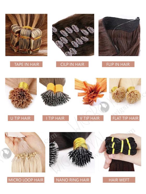 Summary of Various Styles of Virgin Hair Tape Hair Extension WR-TP-005-17315