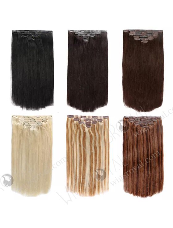 Luxury invisible human hair extensions seamless clip ins 100% human hair clip in hair extensions WR-CW-006-17268