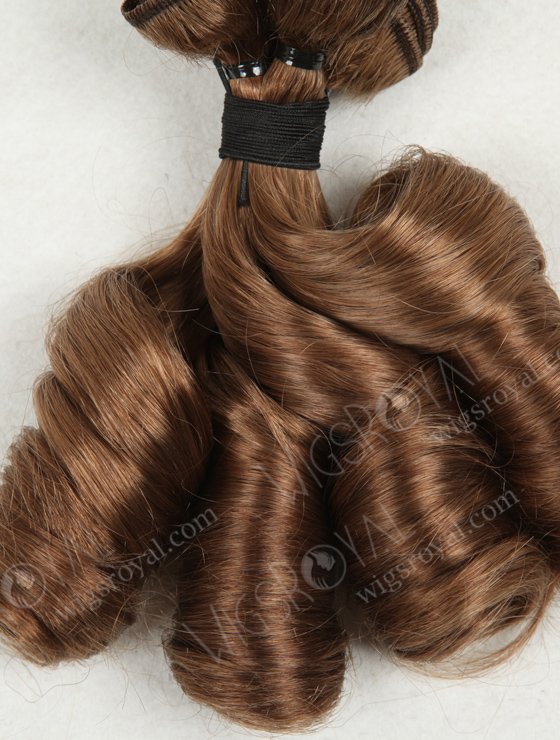 Custom Made Medium Brown Brazilian Virgin Big Loose Curl Weave WR-MW-027-16644