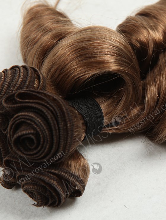Custom Made Medium Brown Brazilian Virgin Big Loose Curl Weave WR-MW-027-16647