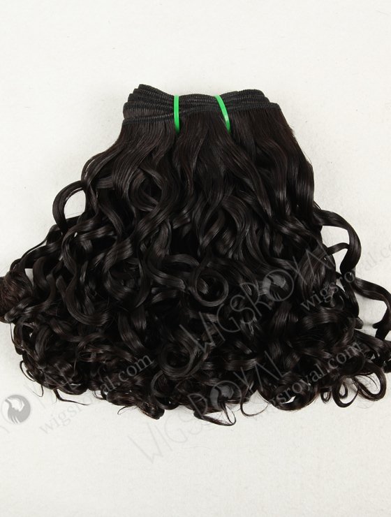 Brazilian Virgin Hair 10" Bouncy Curl(Tighter Tip) Natural Color Machine Weft WR-MW-002-16885