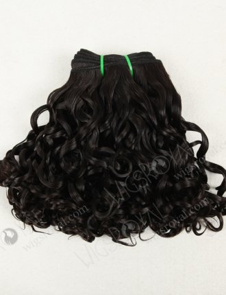 Brazilian Virgin Hair 10" Bouncy Curl(Tighter Tip) Natural Color Machine Weft WR-MW-002