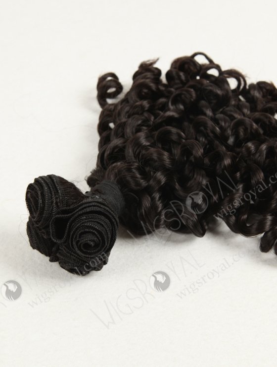      Click              Click     Double Draw 14" Spring Curl Natural Color Peruvian Virgin Hair Weaving WR-MW-006-16860