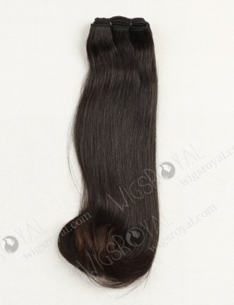 Double Draw 14" Straight with Roll Curl Tip Virgin Peruvian Hair Bundles WR-MW-014