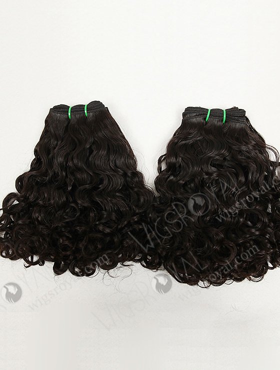 Double Draw 12'' Bouncy Curl Natural Color Peruvian Virgin Hair Extensions WR-MW-012-16822