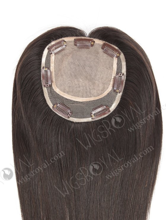 Female Luxury Human Hair Toppers for Thinning Hair | In Stock 5.5"*6" Indian Virgin Hair 16" Straight Natural Color Silk Top Hair Topper-014-17232