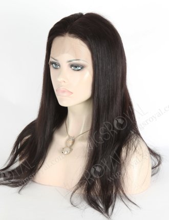 In Stock Brazilian Virgin Hair 18" Straight 1b# Color Full Lace Wig FLW-04067