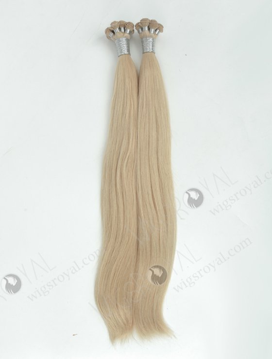 Natural Straight 20'' Cambodian Virgin White Color Hand-tied Weft Hair Extensions WR-HTW-010-17082