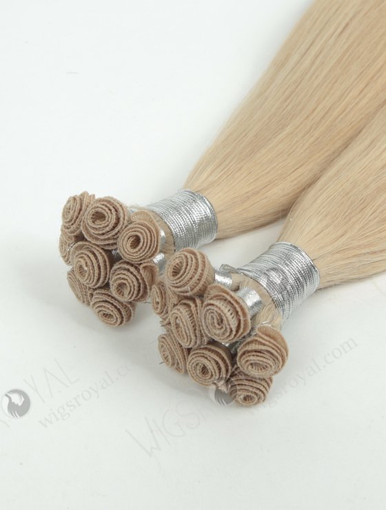 Natural Straight 20'' Cambodian Virgin White Color Hand-tied Weft Hair Extensions WR-HTW-010-17087