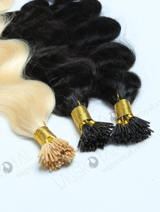 100 keratin tip human hair extension Brazilian virgin hair 18" body wave #613 color WR-PH-004-16973