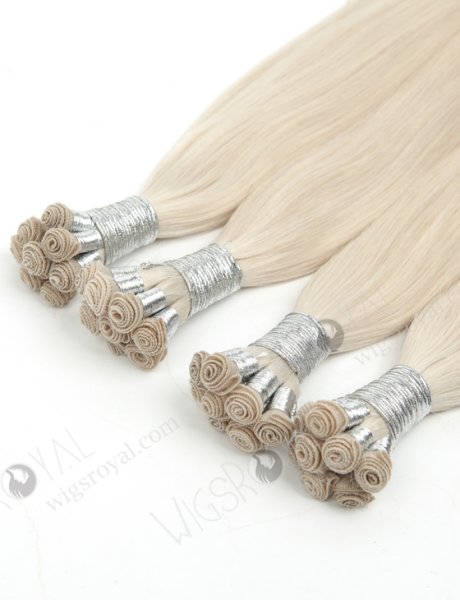Cut Point White Color Brazilian Hair Hand Tied Weft WR-HTW-018