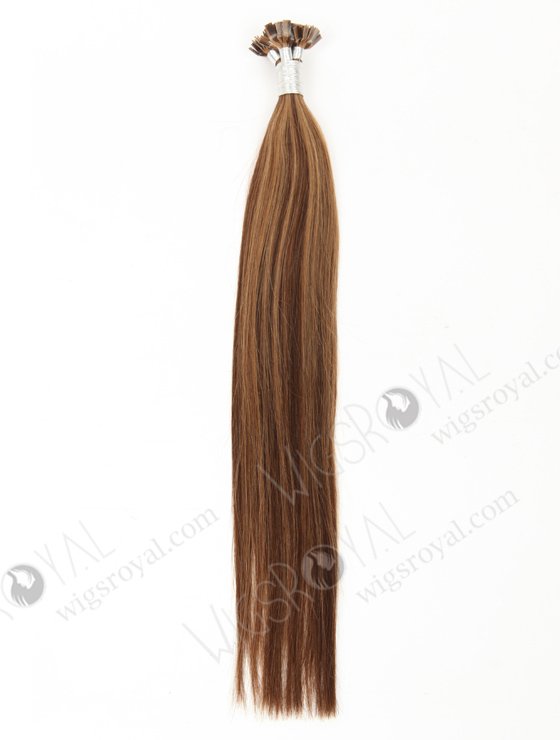 Flat tip keratin European virgin hair 20'' straight F 4#/8# color WR-PH-014-16915