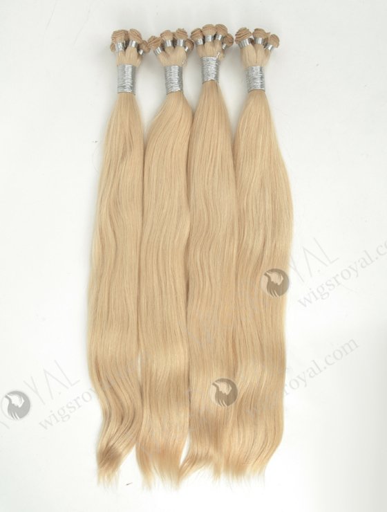 Natural Straight 20'' Brazilian Virgin White Color Hand-tied Weft Hair Extensions WR-HTW-012-17062