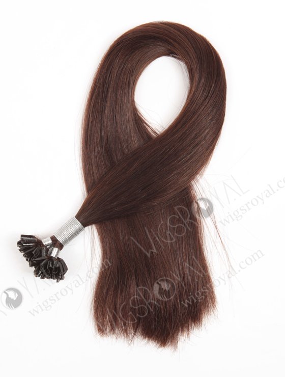 U tip keratin bond hair extensions European virgin hair 24'' straight #3 color WR-PH-010-16934