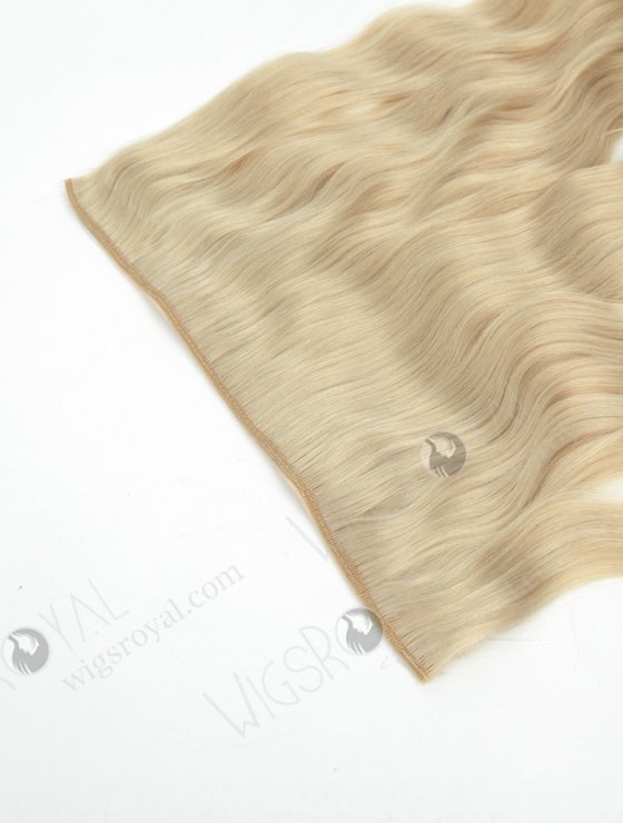 Blonde Color Indian Virgin 16'' Natural Wave Invisible Headband Wire Clip in Halo Hair Extensions WR-HA-003-17556