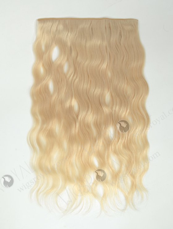 White Color Virgin Hair Invisible Headband Wire Clip in Halo Hair Extensions WR-HA-005-17580