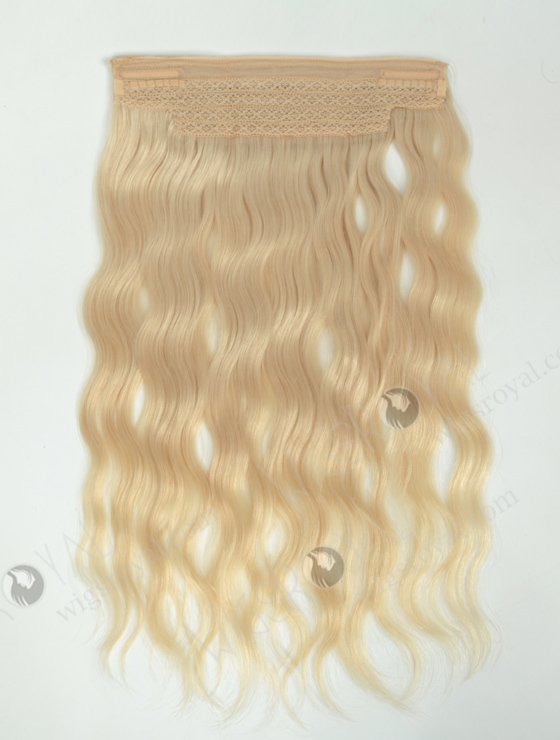 White Color Virgin Hair Invisible Headband Wire Clip in Halo Hair Extensions WR-HA-005-17579
