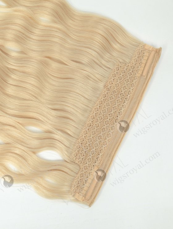 White Color Virgin Hair Invisible Headband Wire Clip in Halo Hair Extensions WR-HA-005-17581