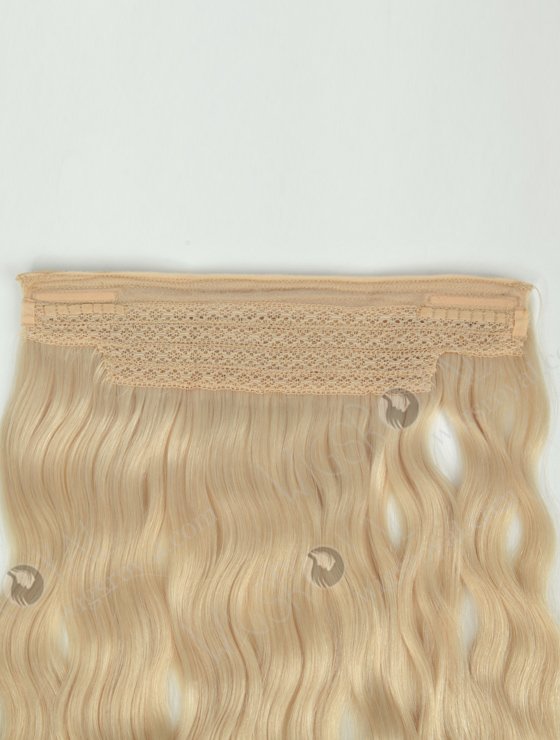 White Color Virgin Hair Invisible Headband Wire Clip in Halo Hair Extensions WR-HA-005-17583