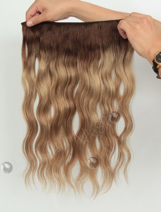 Top Quality Natural Wave Invisible Headband Wire Clip in Halo Hair Extensions WR-HA-002-17550