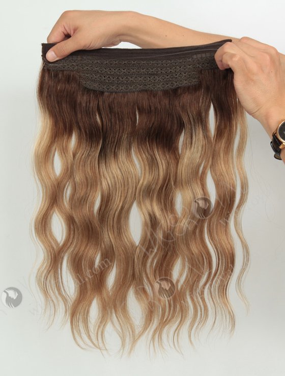 Top Quality Natural Wave Invisible Headband Wire Clip in Halo Hair Extensions WR-HA-002-17551