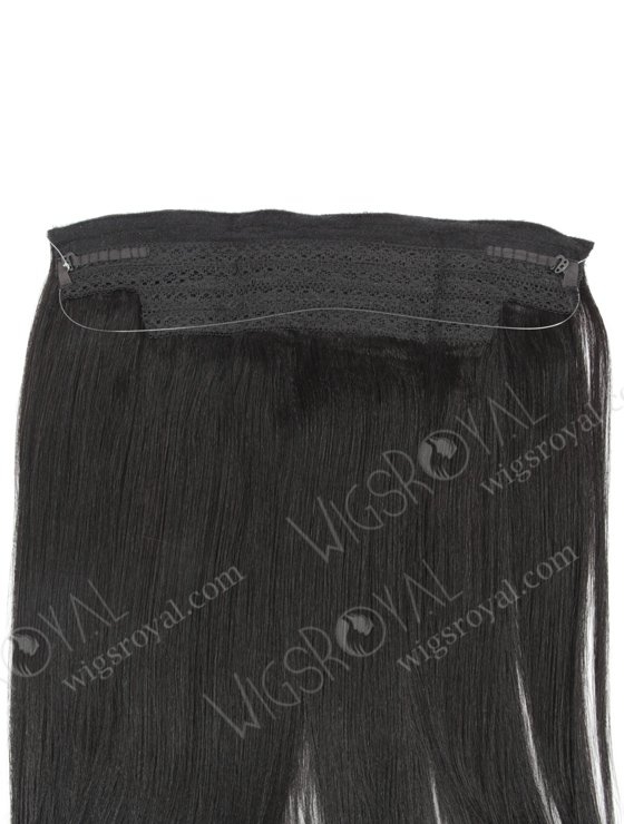 Indian Virgin 14'' Yaki 1b# Color Invisible Headband Wire Clip in Halo Hair Extensions WR-HA-010-17632