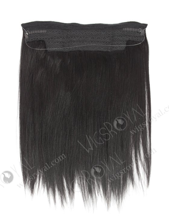 Indian Virgin 14'' Yaki 1b# Color Invisible Headband Wire Clip in Halo Hair Extensions WR-HA-010-17631