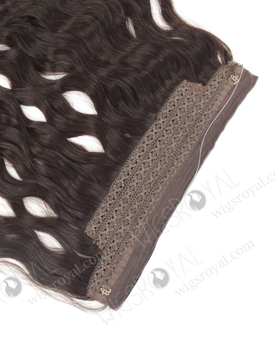 Best Quality 2# Color Human Hair Natural Wave Invisible Headband Wire Clip in Halo Hair Extensions WR-HA-007-17601