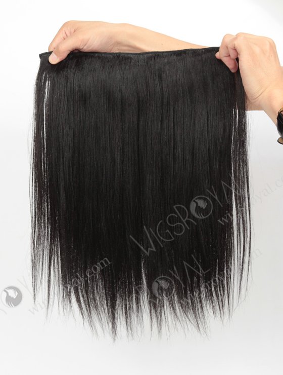 Indian Virgin 14'' Yaki 1b# Color Invisible Headband Wire Clip in Halo Hair Extensions WR-HA-010-17636