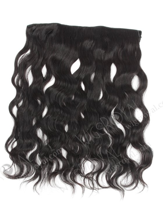 Black Color 100% Human Hair Invisible Headband Wire Clip in Halo Hair Extensions WR-HA-009-17618