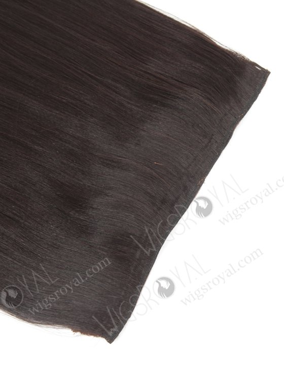 Human Hair 14'' Yaki 2# Color Invisible Headband Wire Clip in Halo Hair Extensions WR-HA-011-17641
