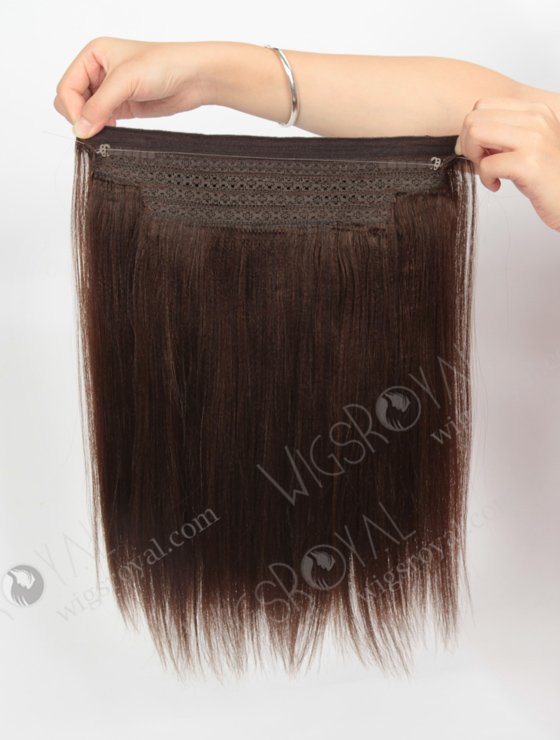 Indian Virgin 14'' Yaki Mixed Color Invisible Headband Wire Clip in Halo Hair Extensions WR-HA-012-17655
