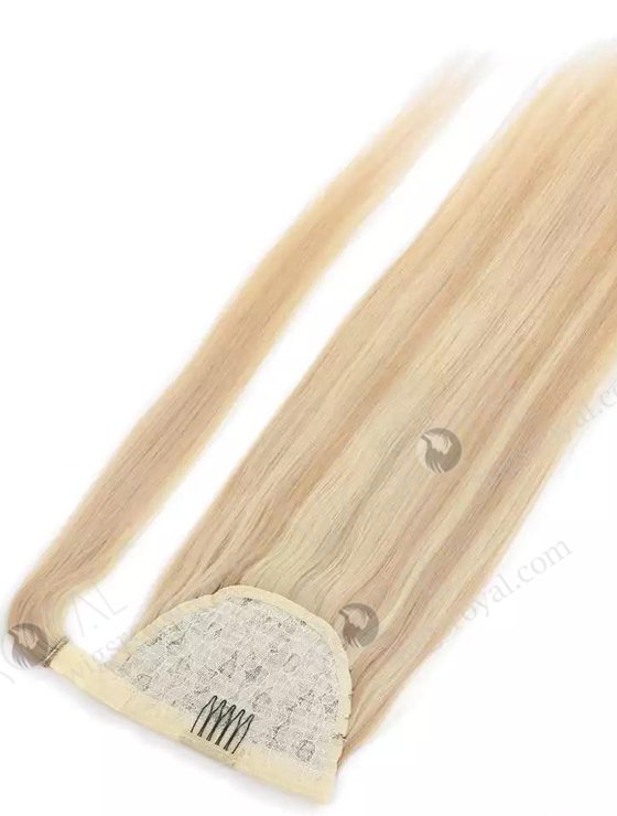 100% Human Raw Virgin Braided Drawstring Wrap Straight Ponytails Clip in Hair Extension WR-PT-001-17477