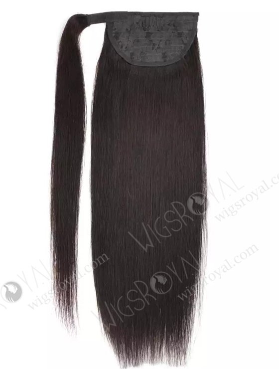 100% Human Raw Virgin Braided Drawstring Wrap Straight Ponytails Clip in Hair Extension WR-PT-001-17481