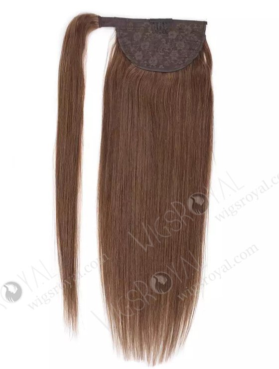100% Human Raw Virgin Braided Drawstring Wrap Straight Ponytails Clip in Hair Extension WR-PT-001-17486