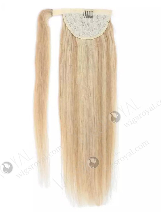 Unprocessed Braided Drawstring Wrap Straight Ponytails Clip in Hair Extension WR-PT-002-17489