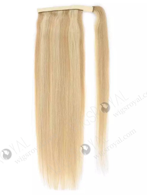 Unprocessed Braided Drawstring Wrap Straight Ponytails Clip in Hair Extension WR-PT-002-17494