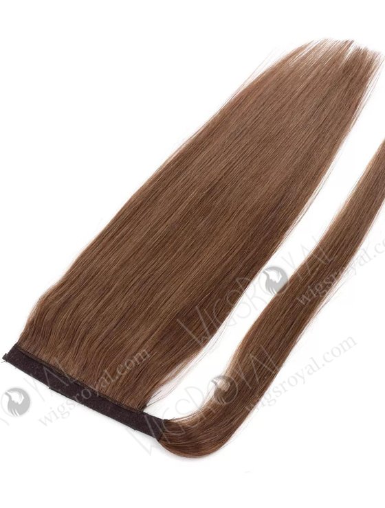 Top Quality Human Hair Braided Drawstring Wrap Straight Ponytails Clip in Hair Extension WR-PT-006-17532