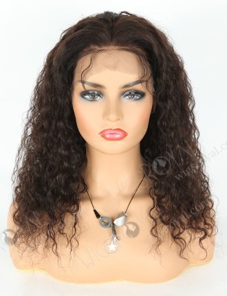 In Stock Brazilian Virgin Hair 18" Natural Curly Natural Color 360 Lace Wig 360LW-04015