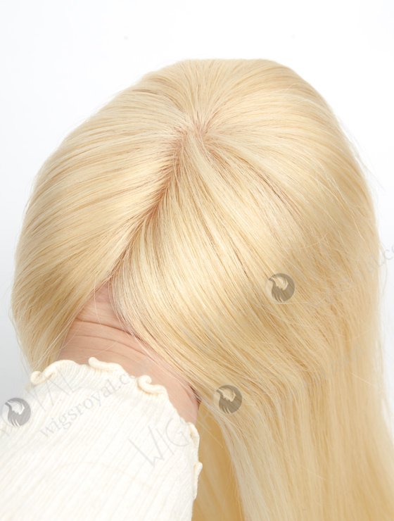 High Quality Blonde Hair Pieces Toppers Female Instant Volume | In Stock 5.5"*6" European Virgin Hair 16" Straight Color 613# Silk Top Hair Topper-041-17946