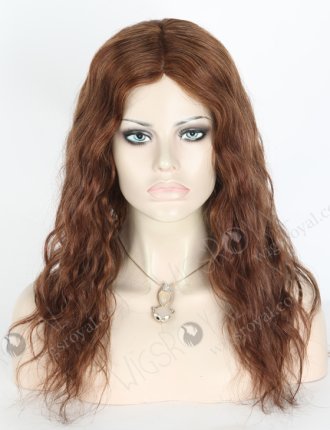 In Stock Brazilian Virgin Hair 16" Natural Wave 3/9# Evenly Blended Silk Top Glueless Wig GL-04027
