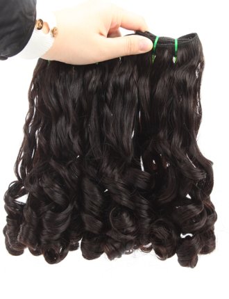 5A Grade Double Draw Peruvian Hair Weave 22" Curl as picture  WR-MW-190