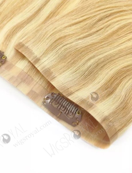 High Quality Blonde Color Clip in Weft Hair Extensions WR-CW-011