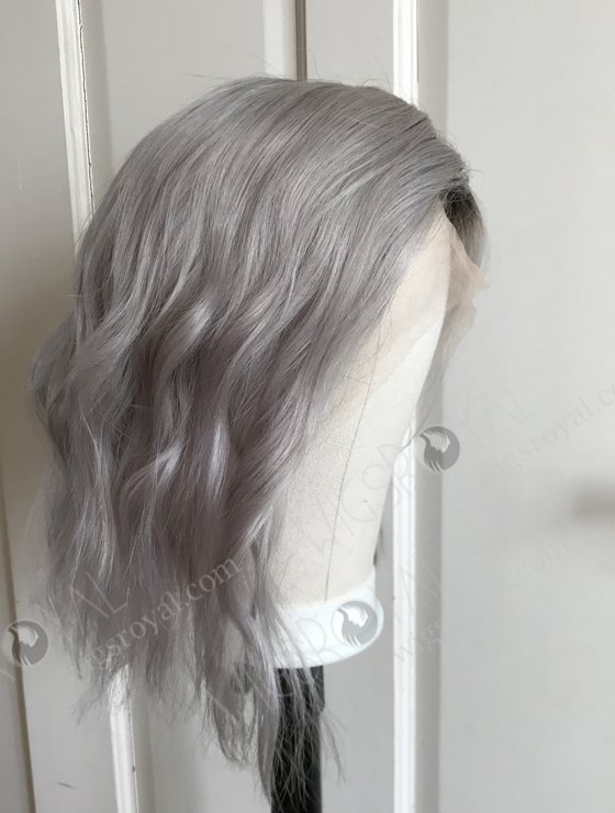High Density Grey Color 12'' European Virgin Hair Wigs WR-LW-116-18125