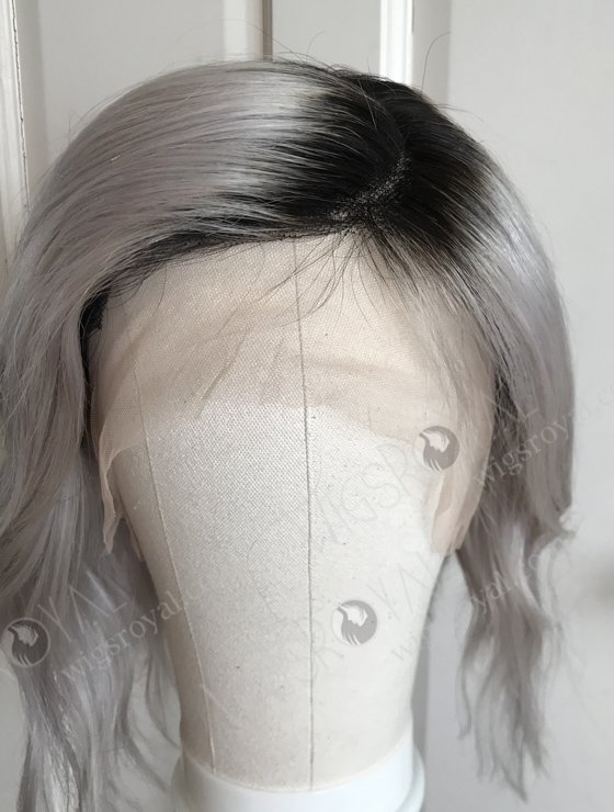 High Density Grey Color 12'' European Virgin Hair Wigs WR-LW-116-18128