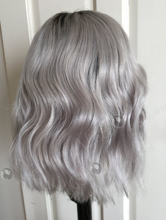 High Density Grey Color 12'' European Virgin Hair Wigs WR-LW-116-18130