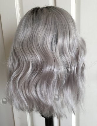 High Density Grey Color 12'' European Virgin Hair Wigs WR-LW-116